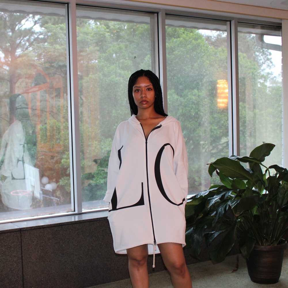 ☽ SOLD OUT Off White Love Hoodie Dress